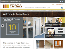 Tablet Screenshot of forza-doors.com